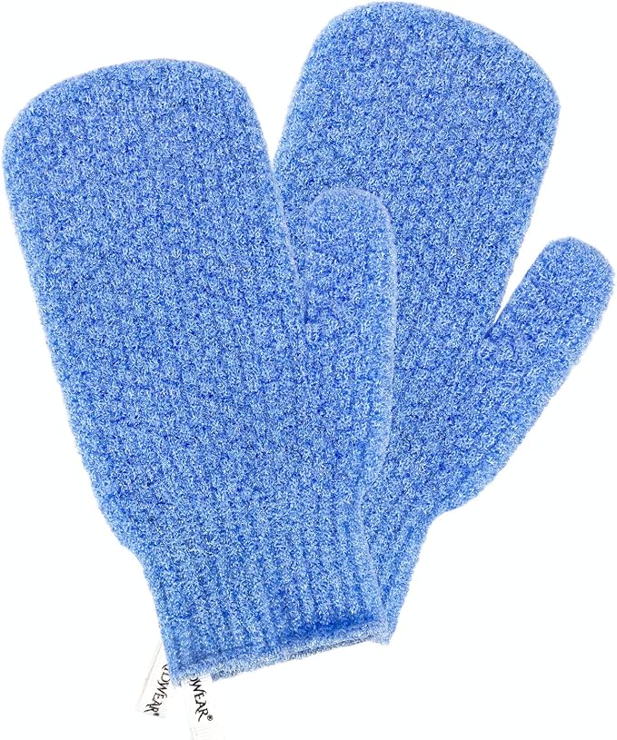 Evridwear Shower Exfoliating Mitts, Deep Cleanse Bathing Scrub Gloves Self Tan by Evridwear