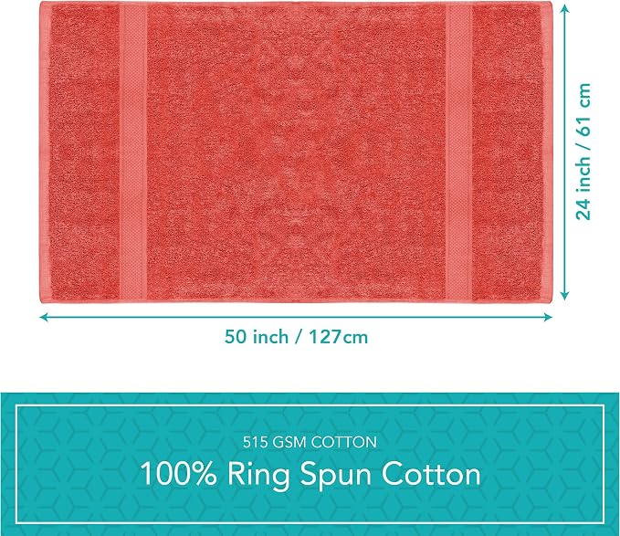 Pleasant Home Bath Towels Set of 6 100% Cotton, 515 GSM | Lightweight, Soft & - Image 8