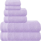 Ultra Soft 6 Pack Cotton Towel Set, Contains 2 Bath Towels 28x55 inch, 2 Hand by Unknown