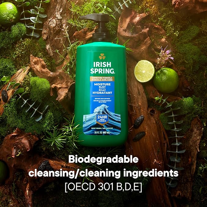 Irish Spring Mens Body Wash, Moisture Blast Body Wash - Image 6