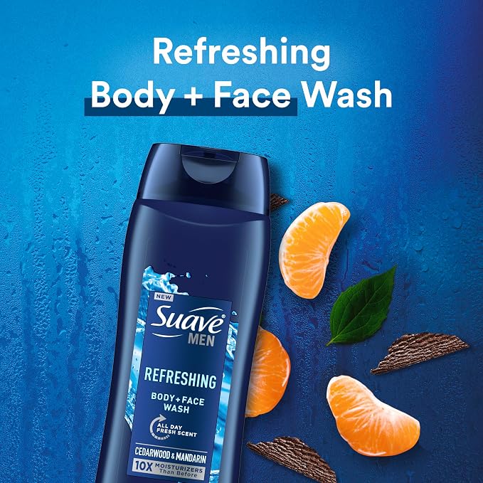Suave Men Moisturizing Body & Face Wash, - Image 6