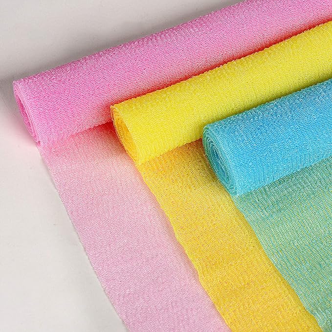 ARCH&M Exfoliating Back Scrubber & Body Washcloth, 35-Inch Japanese Exfoliation - Image 3