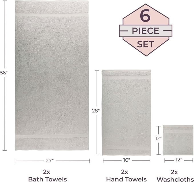 Lavish Home 6 Piece Towel Set - Image 6