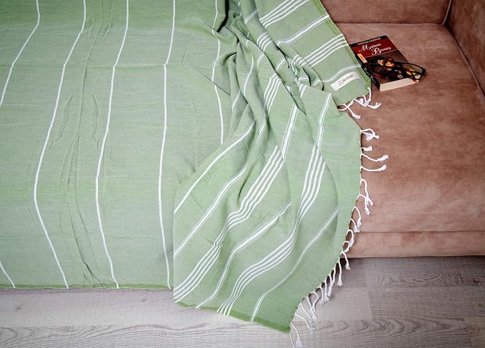 Bersuse Towels Anatolia XL Beach Blanket Throw Blanket Turkish Towel 100% - Image 4