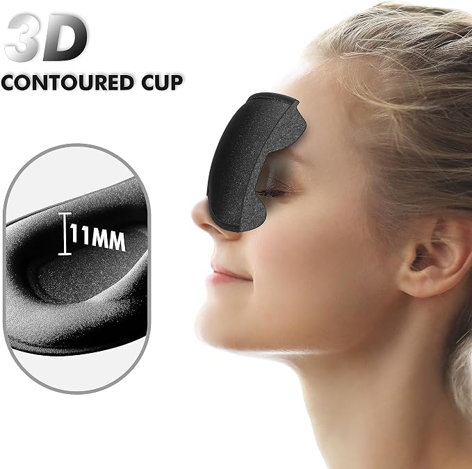 Sleep Eye Mask for Men Women, Sleeping Mask for Side Sleeper, Travel Blackout - Image 2