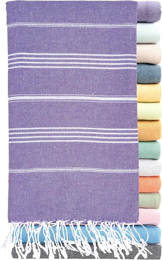 Ray Silver Turkish Beach Towel – 100% Cotton 40x71 Quick Dry Oversized Sand by RaySilver