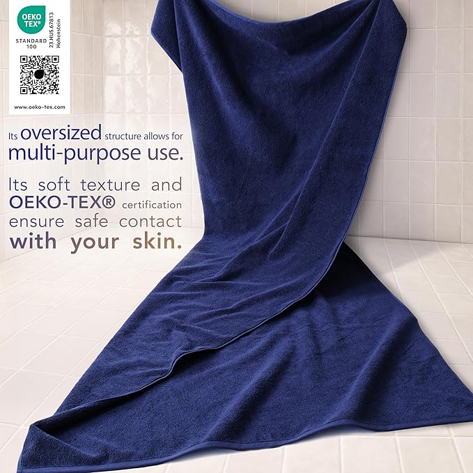 Cotton Paradise 100% Cotton 40x80 Oversized Bath Sheet, Extra Large Turkish - Image 3