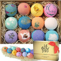 LifeAround2Angels Bath Bombs Gift Set 12 USA made Fizzies, Shea & Coco Butter by Lifearound2angels