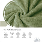 100% Cotton Hand Towel Set of 4, Sustainable, Highly Absorbent, Quick Drying - Image 3