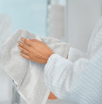 White Classic Luxury Silver Hand Towels - Image 8