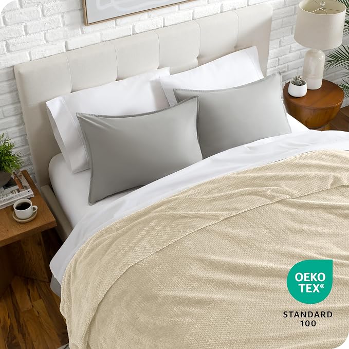 Bare Home Textured Fleece Blanket - Image 5