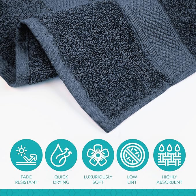 Pleasant Home Bath Towels Set of 6 100% Cotton, 515 GSM | Lightweight, Soft & - Image 3