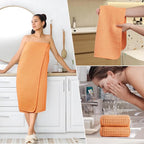 POLYTE 430 GSM Microfiber Quick Dry Lint Free Oversize Bath Towel Set, 6 Piece - Image 5