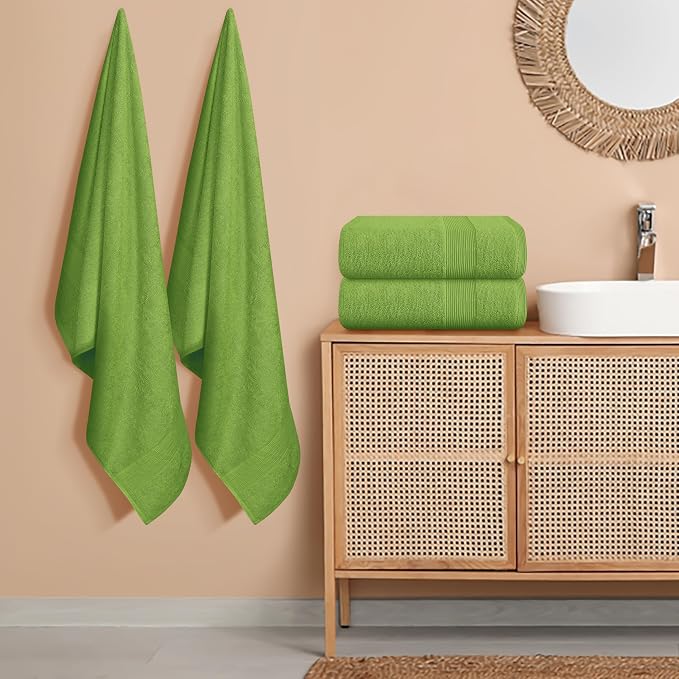 Belizzi Home 4 Pack Bath Towel Set 27x54, 100% Ring Spun Cotton, Ultra Soft - Image 3