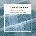 Modern Threads Botanical Vine 6-Piece 100% Cotton Towel Set – Reversible Yarn - Image 5