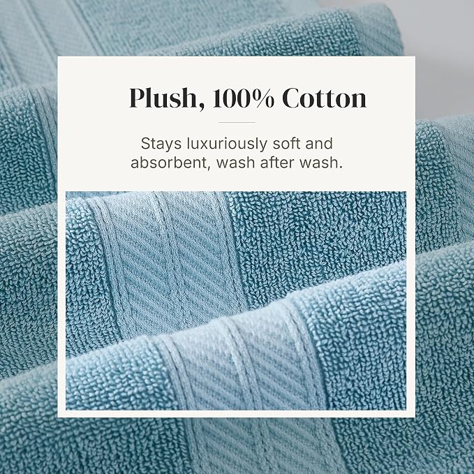Modern Threads Botanical Vine 6-Piece 100% Cotton Towel Set – Reversible Yarn - Image 5