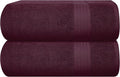 GLAMBURG Premium Cotton Oversized 2 Pack Bath Sheet 35x70-100% Pure Cotton by GLAMBURG