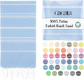 Cacala Lightweight and Thin Turkish Beach Towel 100% Cotton Sand-Free and by Cacala