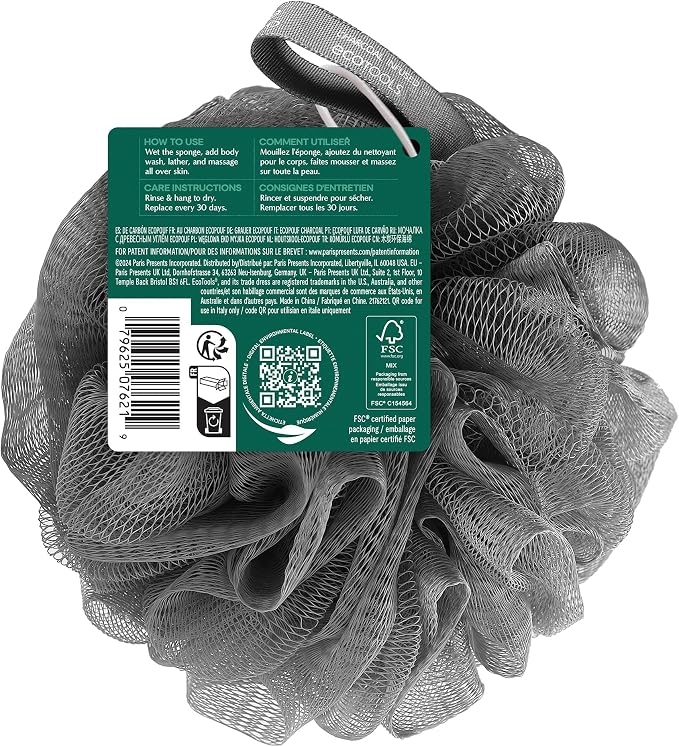 EcoTools Charcoal EcoPouf, Loofah Sponge - Image 10