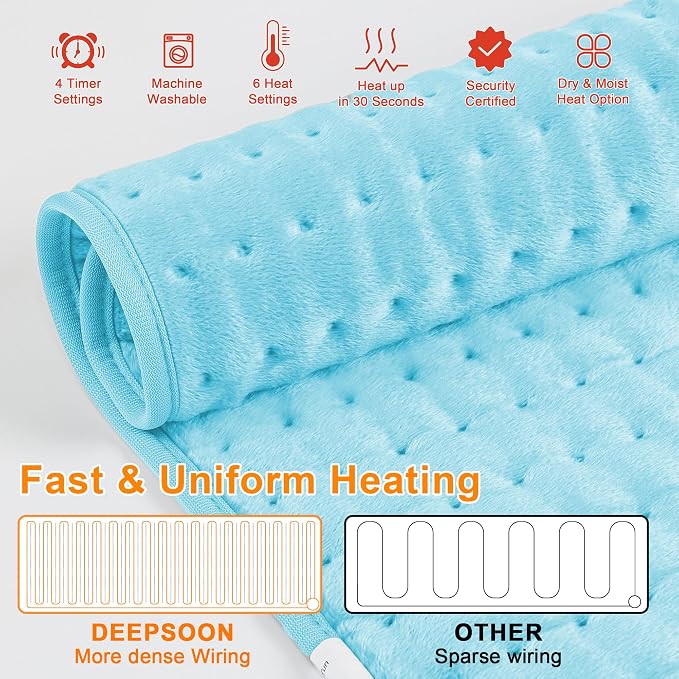 Deepsoon Heating Pad, Electric Heating Pads - Image 3