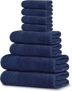 Tens Towels Pack of 8 Towels Set, 2 Extra Large Bath, 2 Hand, 4 Washcloths by TensTowels