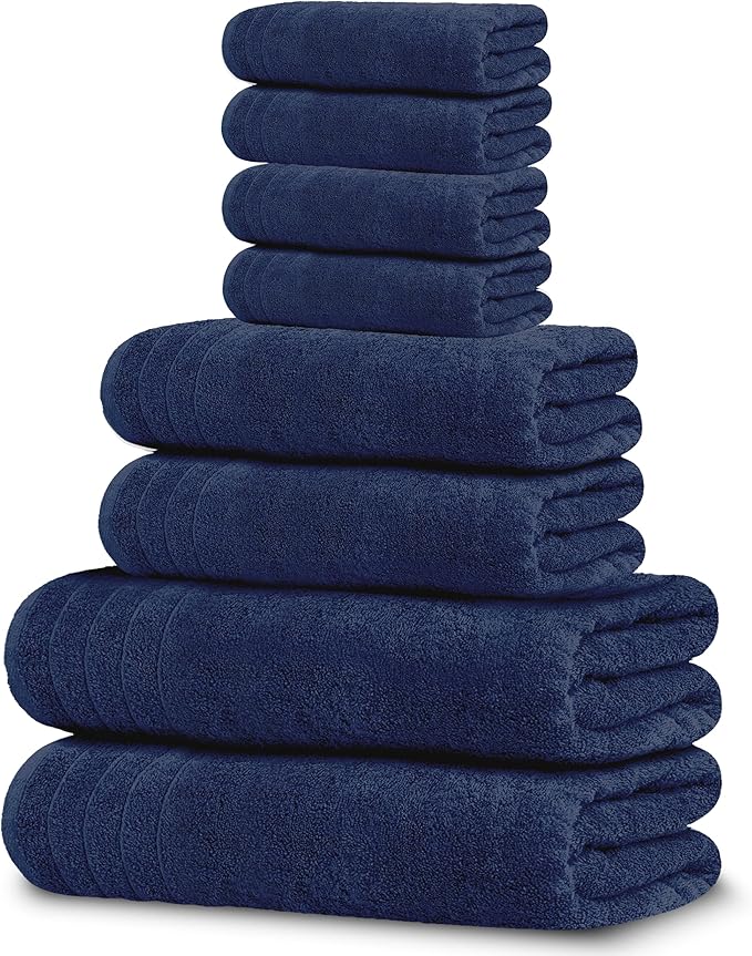 Tens Towels Pack of 8 Towels Set, 2 Extra Large Bath, 2 Hand, 4 Washcloths by TensTowels