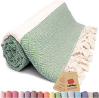 Bazaar Anatolia Turkish Beach Towel – 100% Cotton, Quick Dry, Sand Free Towel by BazaarAnatolia