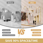 Akinbas 2 Tier Bathroom Organizer Countertop Makeup Perfume Tray Skincare - Image 4