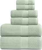 Springtree Home 100% Cotton Bath Towel Set | 6 Piece Set | Absorbent & by SpringtreeHome