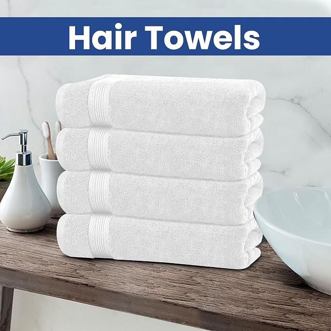Linteum Textile Supply Luxury Hair Towels 100% Ring Spun Cotton Towel - Image 7