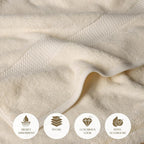 SUPERIOR Egyptian Cotton Pile Bath Towel Set of 2, Ultra Soft Luxury Towels - Image 7
