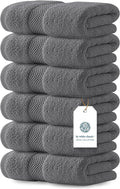 White Classic Luxury Dark Gray Hand Towels by WhiteClassic