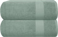 GLAMBURG Premium Cotton Oversized 2 Pack Bath Sheet 35x70-100% Pure Cotton by GLAMBURG