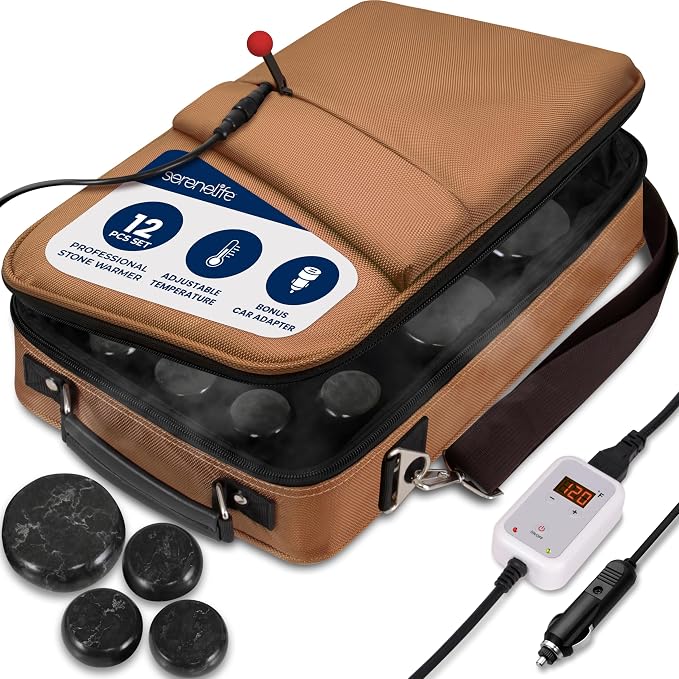 SereneLife Portable Massage Stone Warmer Set by SereneLife
