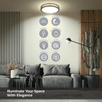 LB72121 LED Flush Mount Ceiling Light, 12 inch, 15W Dimmable 1200lm, 4000K Cool - Image 2