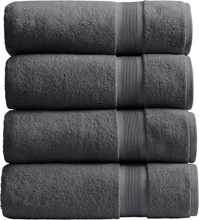 Springtree Home Luxury Viscose from Bamboo Bath Towel Set of 4 | 35% Viscose by SpringtreeHome