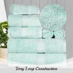 SUPERIOR Egyptian Cotton Pile 8 Piece Towel Set, Includes 2 Bath, 2 Hand - Image 5