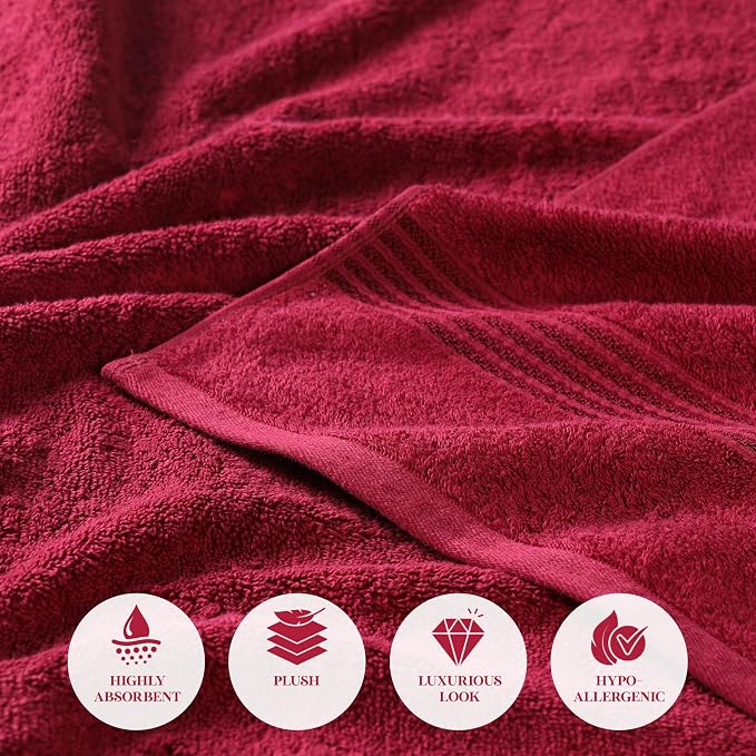 Superior Egyptian Cotton 9-Piece Towel Set, Guest Bath Decor Essentials - Image 8