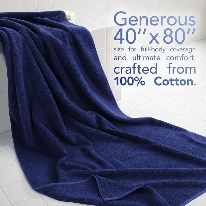 American Soft Linen 100% Cotton 600 GSM Turkish 40x80 Oversized Bath Towel Sheet - Image 2