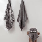 Modern Threads Classic Diamond 6-Piece 100% Cotton Towel Set – Yarn Dyed - Image 2