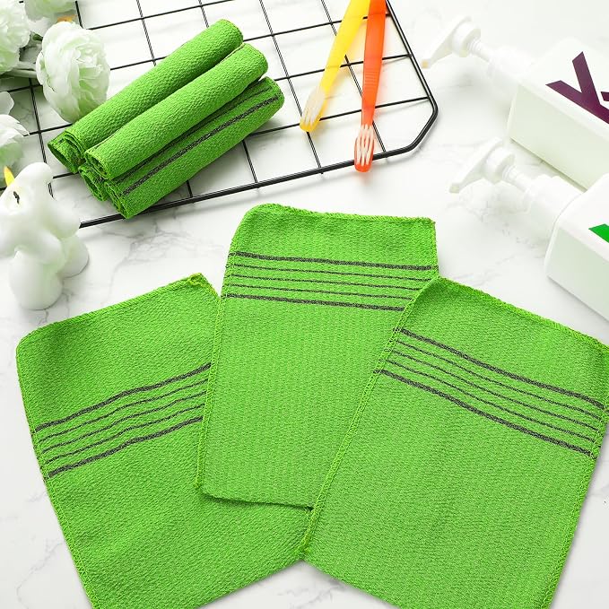 Tatuo 12 Pieces Korean Exfoliating Mitt Glove Italy Towel Body Skin Scrubber - Image 6