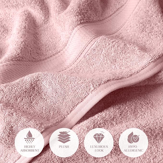SUPERIOR Egyptian Cotton Pile 6 Piece Towel Set, Includes 2 Bath, 2 Hand - Image 6