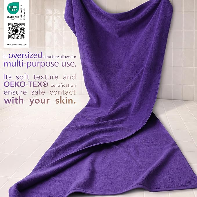 Cotton Paradise 100% Cotton 40x80 Oversized Bath Sheet, Extra Large Turkish - Image 3