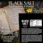 Black Salt for Protection Rituals & Wiccan Spells, Handcrafted Negative Energy - Image 3