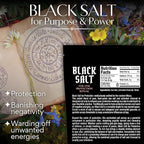 Black Salt for Protection Rituals & Wiccan Spells, Handcrafted Negative Energy - Image 2