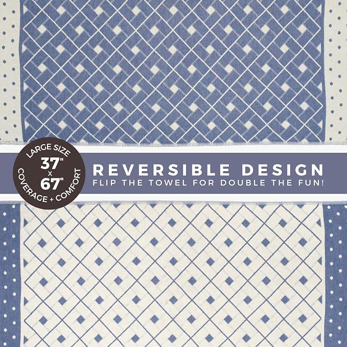 FESHKA Sand Free Turkish Beach Towel Quick Dry Bath Towel, Oversized Beach - Image 3