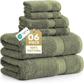 LANE LINEN Luxury Cotton Bath Towel Pack of 6 by LaneLinen
