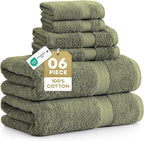 LANE LINEN Luxury Cotton Bath Towel Pack of 6 by LaneLinen