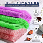 UJFQBH 3 Pieces African Bath Sponge African Net Long Net Bath Sponge - Image 4