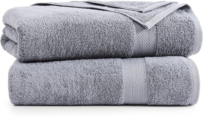 LANE LINEN 100% Long Staple Cotton Bath Sheets Set of 2 - Image 2